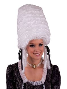 Haute blanc luxe perruque Pompadour