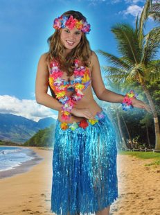 Hawaii skirt blue