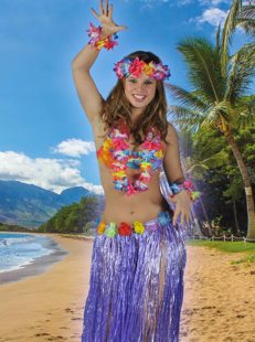 Hawaii skirt purple