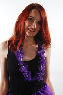 Hawaiian flower garland purple