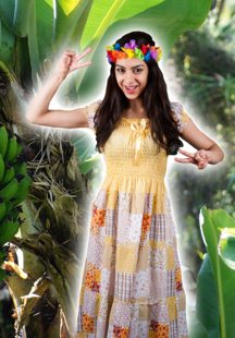 Hippie jurk met bloemen