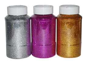 Jar with glitters 500 grams fluorescent Yellow