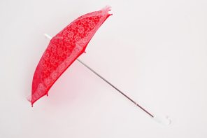 Kanten paraplu rood