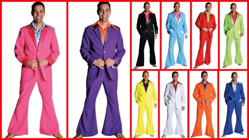 Wonderlijk Kostuum disco deluxe jaren 70 mannen foute kleding ZK-13