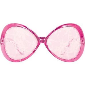 Lunettes Roses avec dentelle Blanche