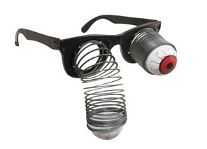 Lunettes avec des yeux de ressort