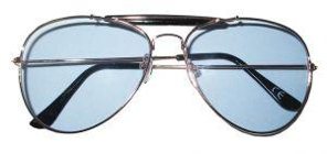 Lunettes pilotes avec verres bleus