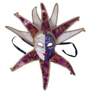 Luxury purple Venetian mask full face