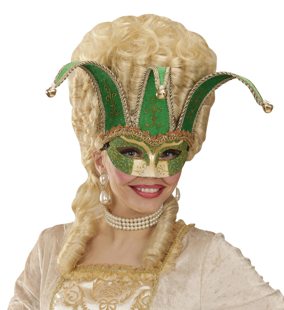 Masque vénitien vert unisexe