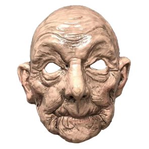 Masque vieille femme en plastique