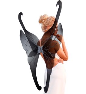 Maxi Black Glitter Wings