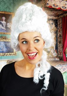 Medieval high wig white