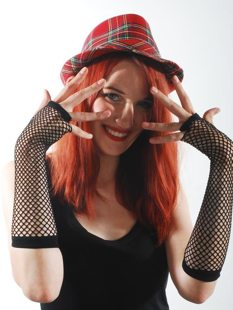 Net gloves black