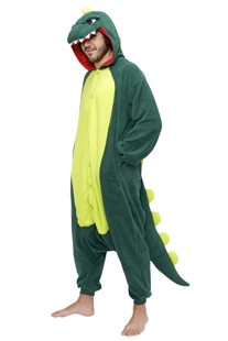Onesie draak / dino voor volwassenen
