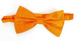 Oranje vlinderstrikje satijn