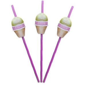 Pailles Cornets de crème glacée 24cm - 8 pièces