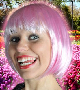 Perruque rose Sophia