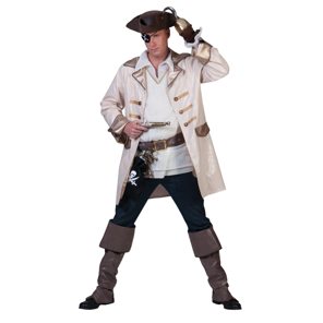 Pirate costume for men beige