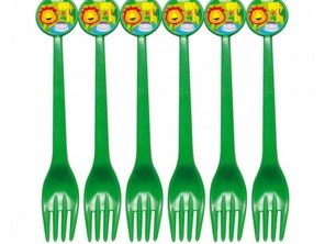 Plastic Forks Jungle Party 6 pieces