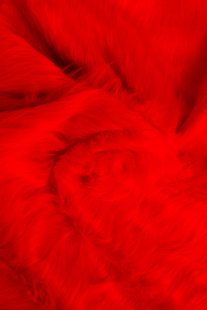 Pluche lang haar 2.5 M Rood