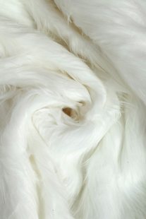 Pluche lang haar 2.5 M Wit