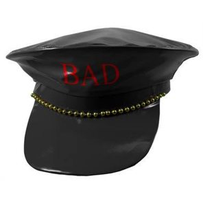 Politie Pet Zwarte Lak Bad