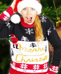 Pull de Noël Père noël fait pipi
