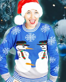 Pull de Noël bonhomme de neige pour les hommes et les femmes