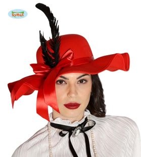 Red Ladies Hat Jeanne