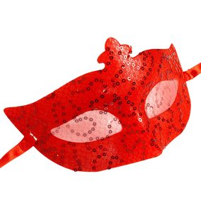 Red glitter eye mask Devilish