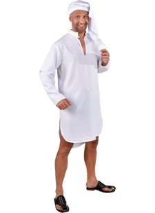 Robe de nuit blanche avec le chapeau de sommeil