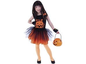 Robe de sorcière costume orange fille
