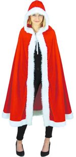 Rode cape met pluche Kerst