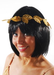 Roman laurel wreath headband gold with leafs