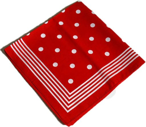 woensdag Verplicht beoefenaar Rood met witte bollen sjaal zakdoek bandana