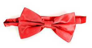 Rood vlinderstrikje satijn