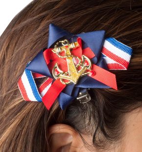 Sailor hairclips or shoeclips with bows