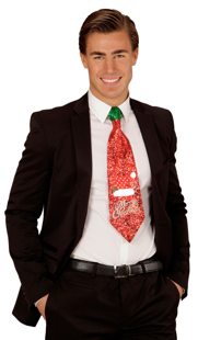Sequin tie merry christmass