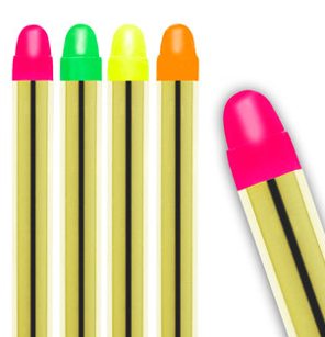 Set of 5 neon face paint crayons