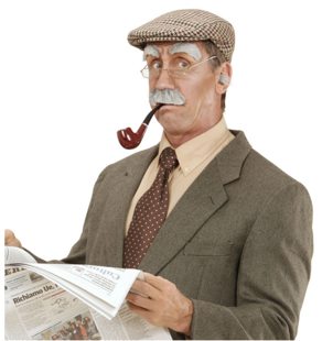 Set old man nose and ear hair
