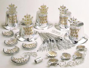 Silver Happy New Year Party Kit