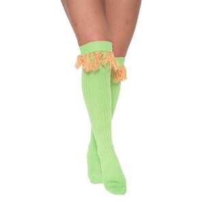 Socks over-knee fluorine green (mt 36/41)