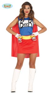 Super heroine beer woman