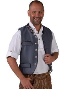Tyrolean veste gris pour hommes