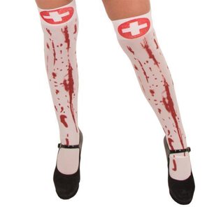 Verpleegster kniepanty met bloed