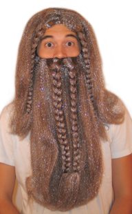 Viking beard and wig