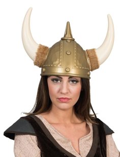 Viking helmet with horns.