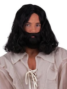 Wig and beard Jesus black