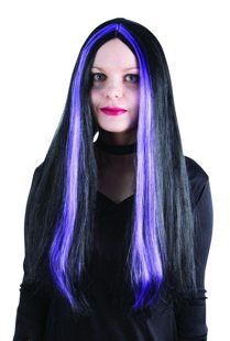 Witch wig purple black