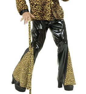 Wrong latex pants with leopard print